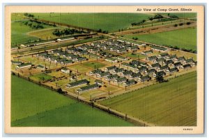 1941 Air View Rockford Army Reception Center Field Camp Grant Illinois Postcard