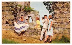 Ancient Spanish Cathedral Wall in Old Panama Pan Am Airline Issued Postcard