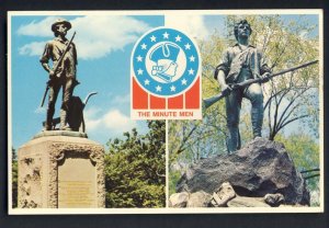 Concord/Lexington, Massachusetts/MA Postcard, Minuteman Statues