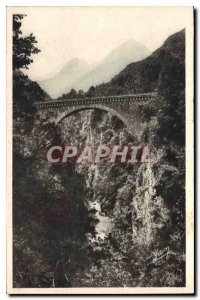 Postcard Old Saint Sauveur les Bains Le Napoleon Bridge height 65 m above the...