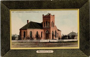 Moosomin Saskatchewan St Andrews Presbyterian Church SK Postcard H61 *as is