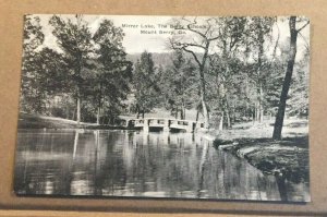 VINTAGE UNUSED POSTCARD MIRROR LAKE, BERRY SCHOLLS, MOUNT BERRY, GEORGIA