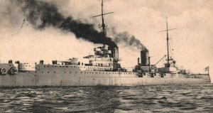 WWI German Imperial Navy Cruiser SMS von der Tann 1910s