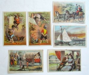 SET OF 6 ANTIQUE VICTORIAN TRADE CARDS