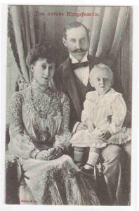 King Haakon VII Queen Maud Royal Family Royalty Norway 1910c postcard