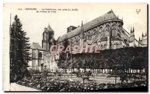 Old Postcard Bourges La Cathedrale View Jack's Garden L & # 39Hotel City