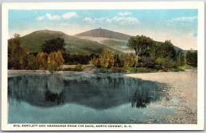 Mount Bartlett and Kearsarge From Saco North Conway New Hampshire NH Postcard