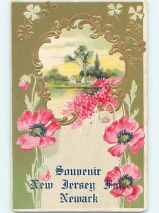 Divided-Back FLOWER POSTCARD Newark New Jersey NJ HM4902