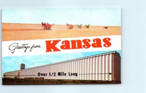 Postcard - Bread Basket of the World - Greetings From Kansas