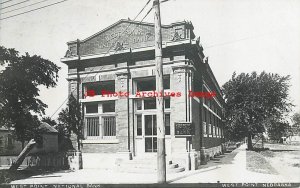 NE, West Point, Nebraska, RPPC, West Point National Bank, 1908 PM, Photo