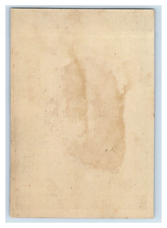 1880s Comical Victorian Trade Card Stout Man & Tiny Dog P135