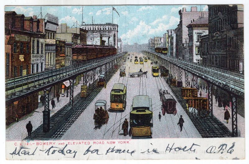 Bowery and Elevated Road, New York