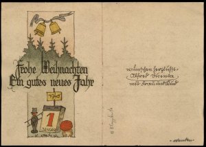 3rd Reich Germany 1940 Weihnacht Christmas Card Cover UNUSED 100613