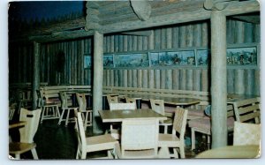 GRAND TETON NATIONAL PARK, WY ~ Jackson Lake Lodge DIORAMA c1950s Postcard