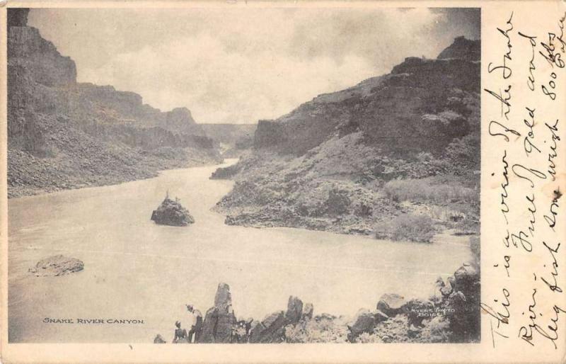 Pocatello Idaho postmark view of Sanke River Canyon antique pc Z51198