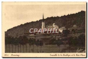 Domremy Old Postcard entire basilica and wood Chenu