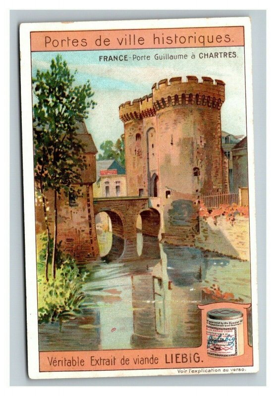 Vintage Liebig Trade Card - French - 9 of The Historic City Gates Set