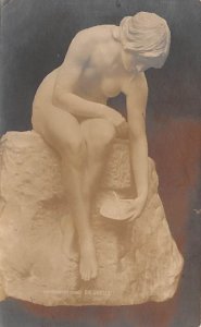 nude Statue Nude Writing on Back 