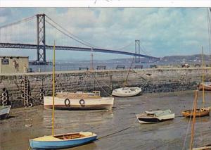 Scotland West Lothian The Forth Road Bridge From South Queensbury