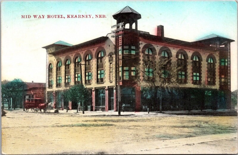 Postcard Mid Way Hotel in Kearney, Nebraska