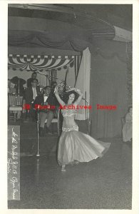 8 Postcard Size Photos, Dancers at the Madrid Spain NCO Open Mess Hall