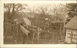 RR Train Wreck Publ in Simsbury Connecticut CT c1910 Real Photo Postcard