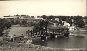 Thomaston ME Maine Bridge c1940s Real Photo Postcard