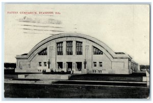 1909 Patten Gymnasium Exterior Building Stair Evanston Illinois Vintage Postcard