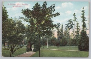 Seattle WA~Pathway In Woodland Park W/ Arch~Printed In Germany~Vintage Postcard