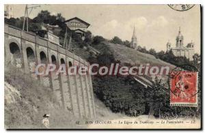 Old Postcard Bon Secours the Tram Line Funicular