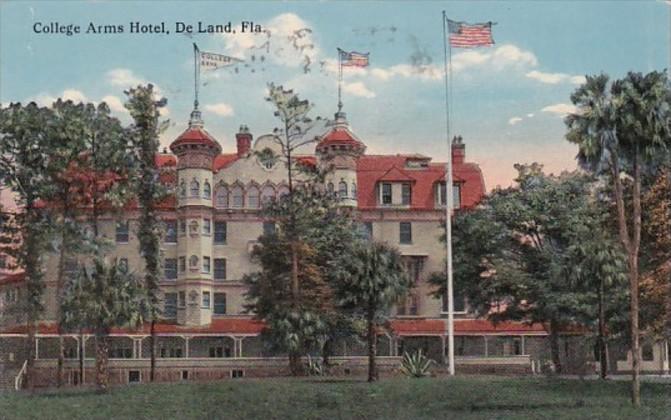 Florida Deland College Arms Hotel 1917 Curteich