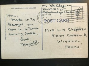 Vintage Postcard 1945 Old Covered Bridge Kenduskeag Stream Bangor Maine 