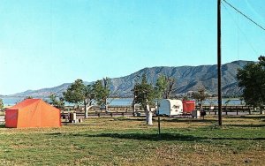 Camp Ground Lake Elsinore, CA. Postcard P121