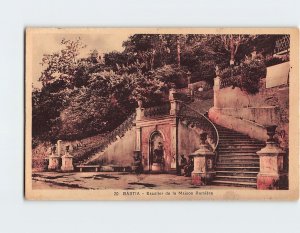 Postcard Escalier de la Maison Remière Bastia France