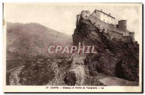 Old Postcard Corte Chateau and Tavignano Valley