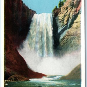 c1910s Yellowstone Park, Wyo Great Fall from Below J.E. Haynes Photo #10124 A226