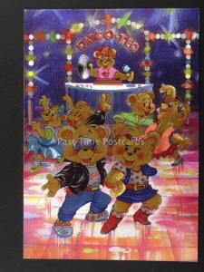 Teddy Club TEDDY DISCO DANCE Ulkutay F J Warren DUFEX FOIL Postcard c1988