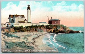 Vtg California CA Pigeon Point Lighthouse Coast 1910s View Old Unused Postcard