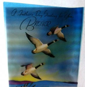 Mid Century Flying Geese Translucent Fathers Day Greeting Card Vintage 1949