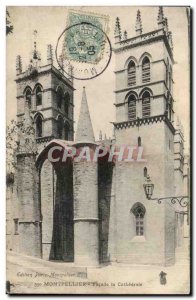 Old Postcard Montpellier The cathedral