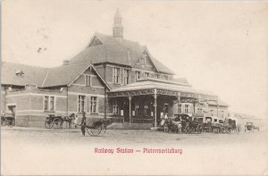 Railway Station Pietermaritzburg South Africa Train Depot 1906 PS&C Postcard H15