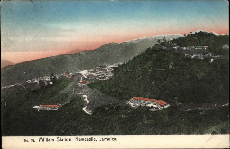 Newcastle Jamaica Military Station Bird's Eye View c1910 Vintage Postcard