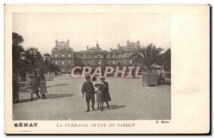 Paris Old Postcard Senat The garden terrace West (children)