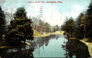 Massachusetts Springfield Lake In Forest Park 1913