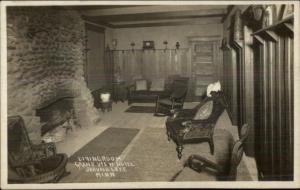 Jarvais Lake MN Grand View Hotel Interior c1910 Real Photo Postcard