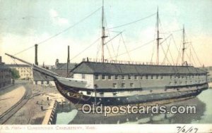 US Frigate Constitution, Charlestown, Massachusetts, MA USA Sailboat 1907 lig...