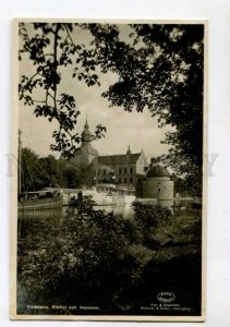 400852 SWEDEN Vadstena harbor ship Primus Vintage photo PC