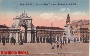 Postcard Lisboa Portugal Arco de Rua Augusta Estatua de D Jose