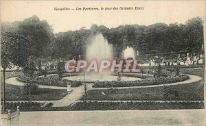 Postcard Old Versailles Parterres day of Fountains