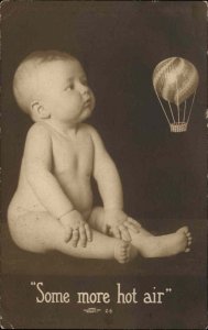 Rochester Photo Press NY Naked Baby Hot Air Balloon No. 26 c1910 Real Photo PC